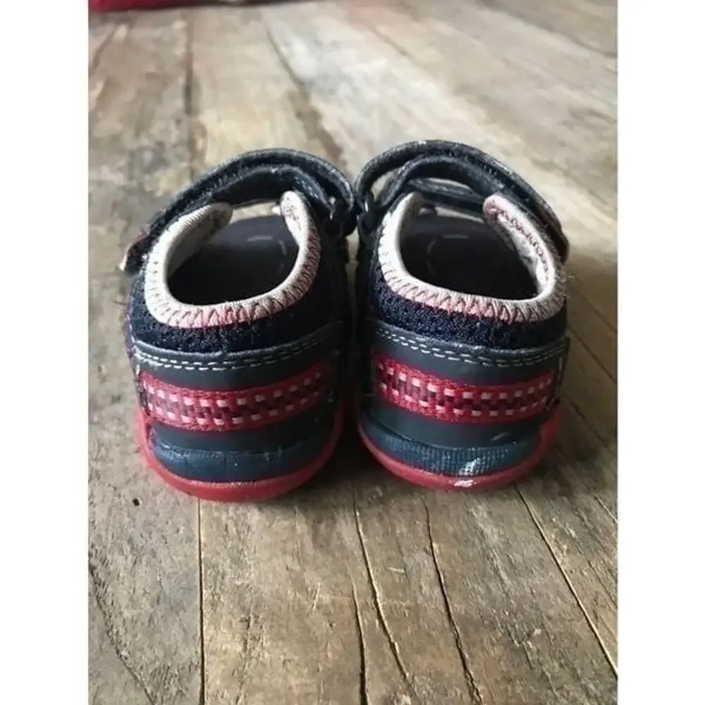 Clark‎ Baby Boy Sandals 4.5 Navy Red